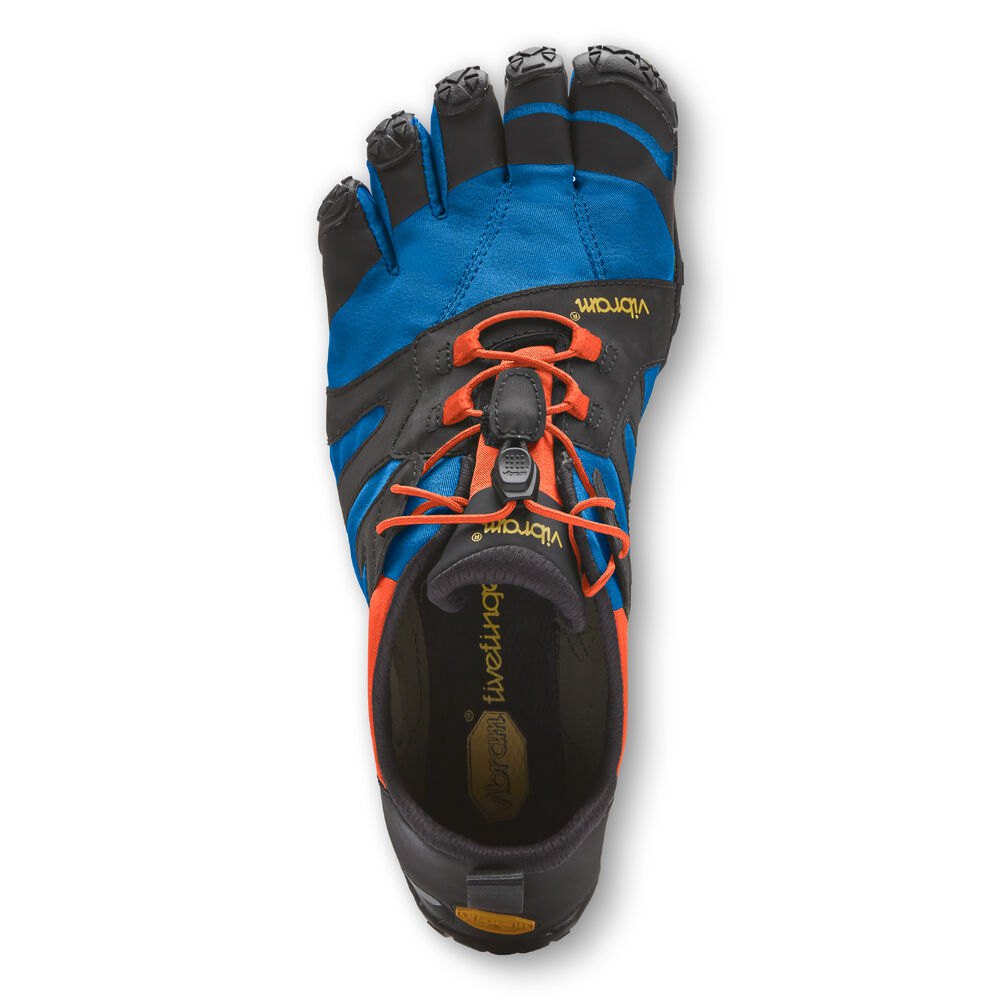 Vibram FiveFingers Herre Trailsko Blå/Orange - V-Trail 2.0 - 7149RXPBL